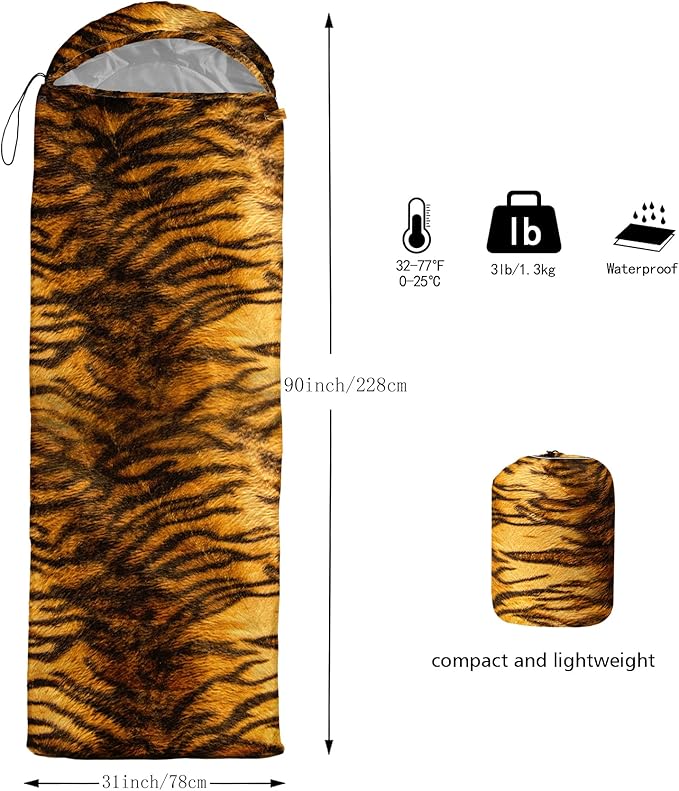 QOOMO Camping Sleeping Bags3 Season Warm &amp Cool WeatherLightweightWaterproof Sleeping Bags for Adults &amp KidsTravelingand OutdoorsCamping Gear Equipment