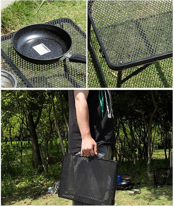 Foldable Camping Tables Aluminum Frame Lightweight Folding Table Compact Desk for Fishing BBQ