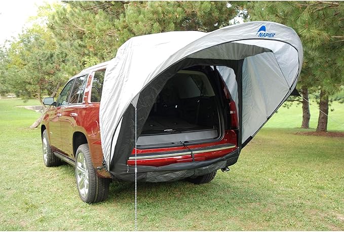 Napier Sportz Cove | SUV Tailgate Tent with Awning | Fits Small to Large SUVs | Easy 5-Minute Setup | Sun Protection &amp Privacy Shelter for Camping Tailgating Road Trips