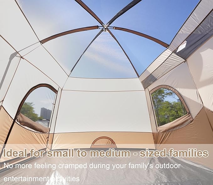 Vidalido Tents8-10 Person Camping Tent with Extended Vestibule2 Room Weather Resistant Family TentsEasy Install Waterproof Outdoor Tent for Camping Hiking
