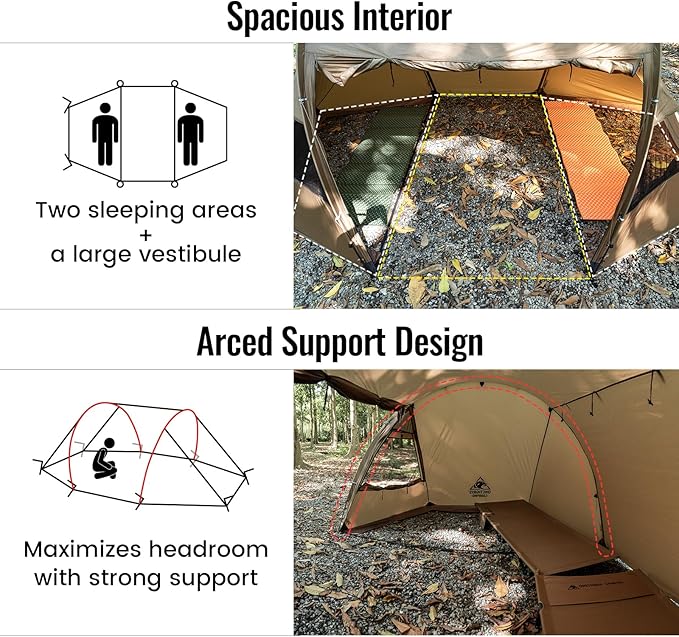 OneTigris Raven NEST Tunnel Hot Tent + Mesh Inner