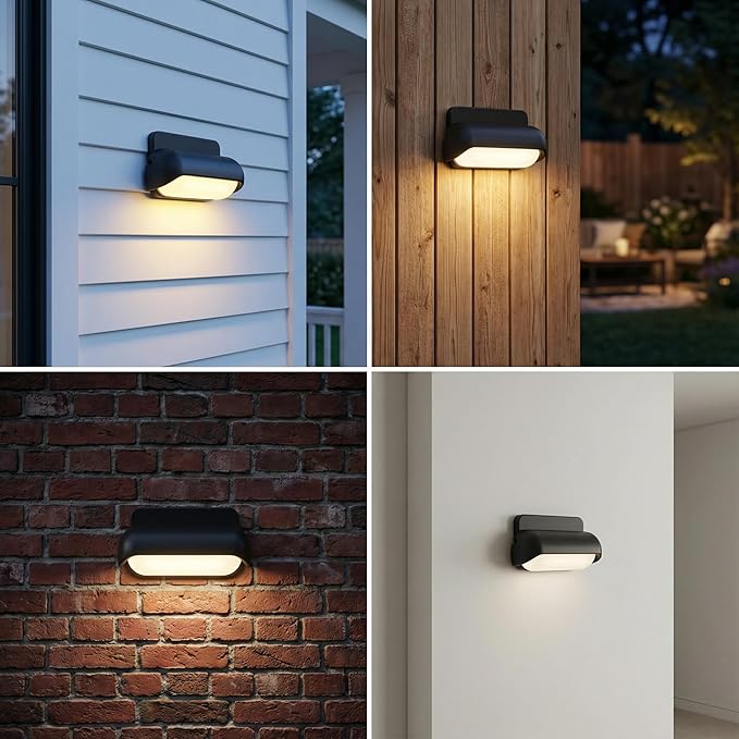 Modern Wall Sconce Outdoor Porch Light Waterproof Patio Lamp LED Wall Light Fixture Aluminum 13W 3000K Front Door Lamp for Indoor &amp Outdoor use Garden Yard 2 Pack