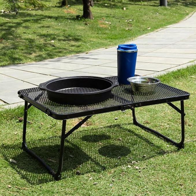 Foldable Camping Tables Aluminum Frame Lightweight Folding Table Compact Desk for Fishing BBQ