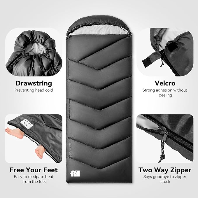Sleeping Bags for Adults Warm WeatherLightweight for Camping Hiking Traveling
