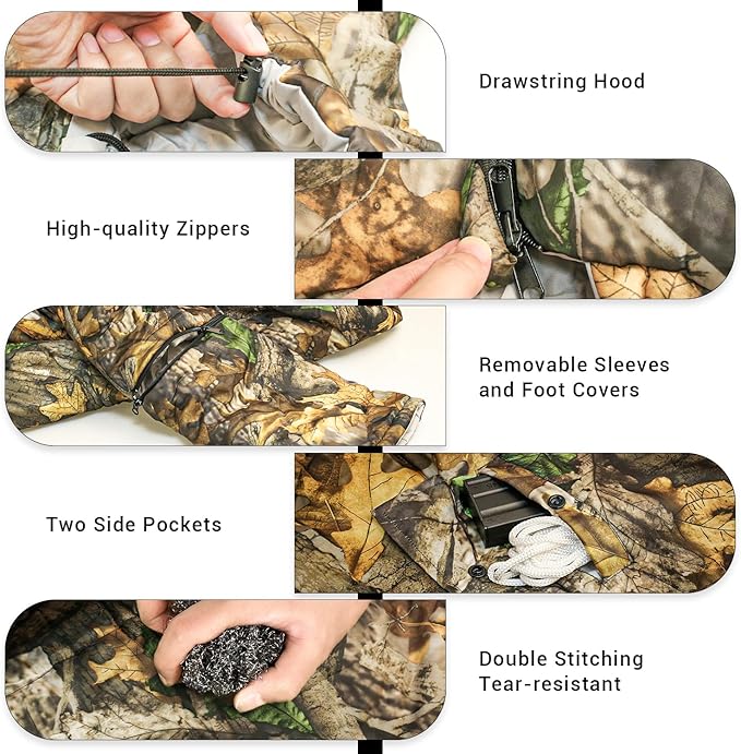 Wearable Sleeping Bag Adult Outdoor &amp Indoor Sleeping Bags Applicable Temperature 25℉-50℉ Designed for Camping Hiking Backpacking and Other Outdoor Adventures