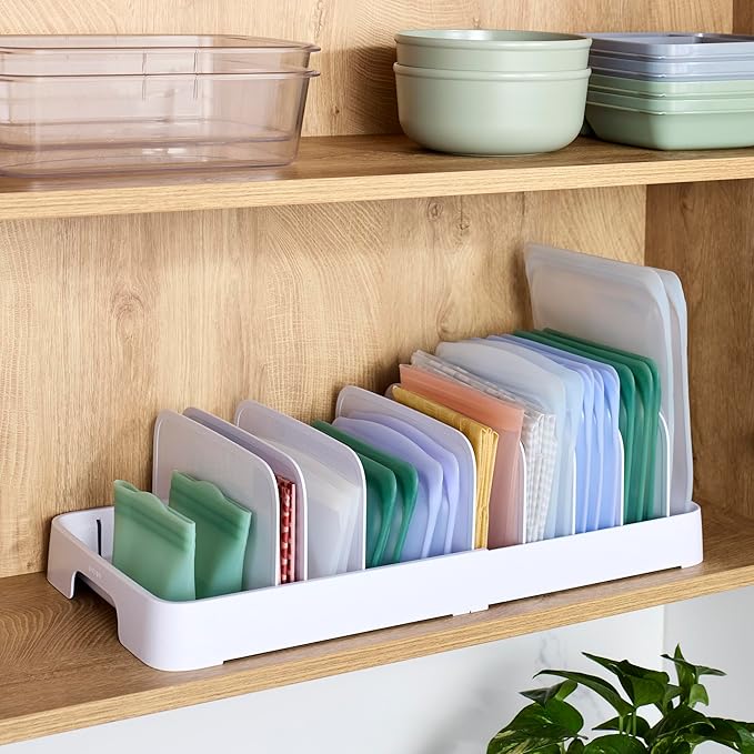YouCopia StoraLid Expandable Food Container Lid Organizer with Tall Dividers 40 Lid Premium Edition