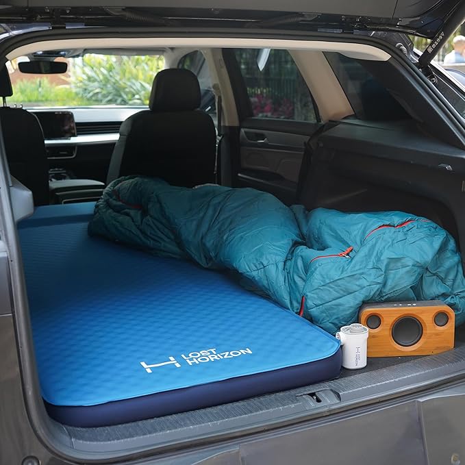 LOSTHORIZON Air &amp Foam Camping Mattress Self-Inflating Sleeping Pad 3 Thick with Pump Sack Single