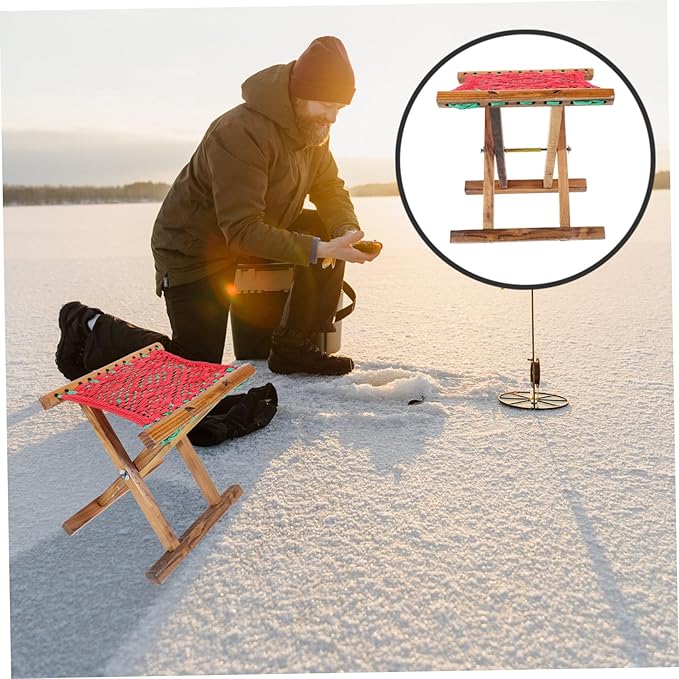 Portable Folding Fishing Stool Lightweight Ergonomic Design for Camping Outdoor Activities and Barbecues Easy to Store Construction No Assembly Required for Adults