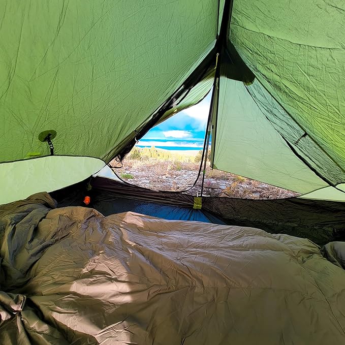 Night Cat Ultralight Tent 1 Person for Professional Backpacker Hiker 2 LBS Only Lanshan Backpacking Bivvy Ground Tent Heavy Rain Waterproof Trekking Pole Not Included