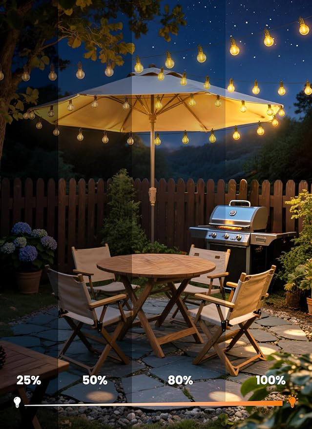 Permanent Outdoor Lights 50FT LED Lights DIY Scene Mode IP68 Waterproof Christmas Lights for Daily and Accent Lighting Outdoor Decor