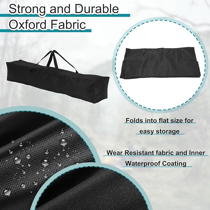 HARFINGTON 2pcs Camping Chair Replacement Bag 33.1 x 5.9 Folding Chair Carry Bag Oxford Cloth Storage Tent Bag with Handle Strap for Travel Outdoor Camping Sports Black