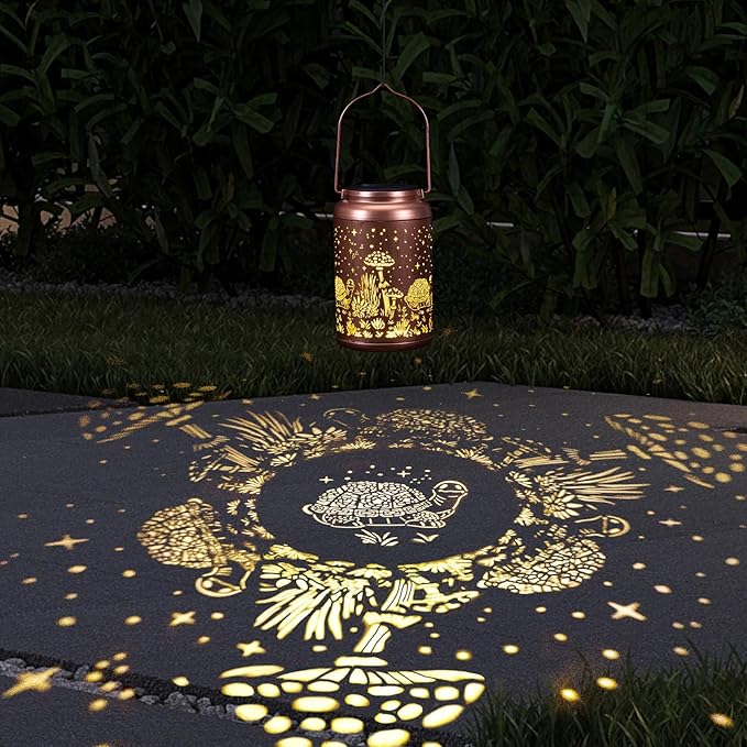 2 Pack Turtles Solar Lanterns Outdoor Waterproof - Mothers Day Gifts for Mom Grandma Birthday Gifts for Women Solar Lights Outdoor Garden Decor for Outside Patio Outdoor Yard