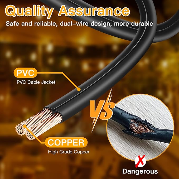 Ollny S11 100FT Outdoor String Lights with Remote Plug in Waterproof Connectable 3 Modes Dimmable Timers Patio Lights with 48+2 LED Spare Bulbs Dusk to Dawn Outdoor Light for Outside Bistro Yard