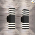 2 Pack LED Up and Down Lights Outdoor Light Fixture Exterior Lights for House GU10 Bulbs 14W IP65 3000K 1200LM Warm White Square Outdoor Sconce for Front Porch Patio Garage