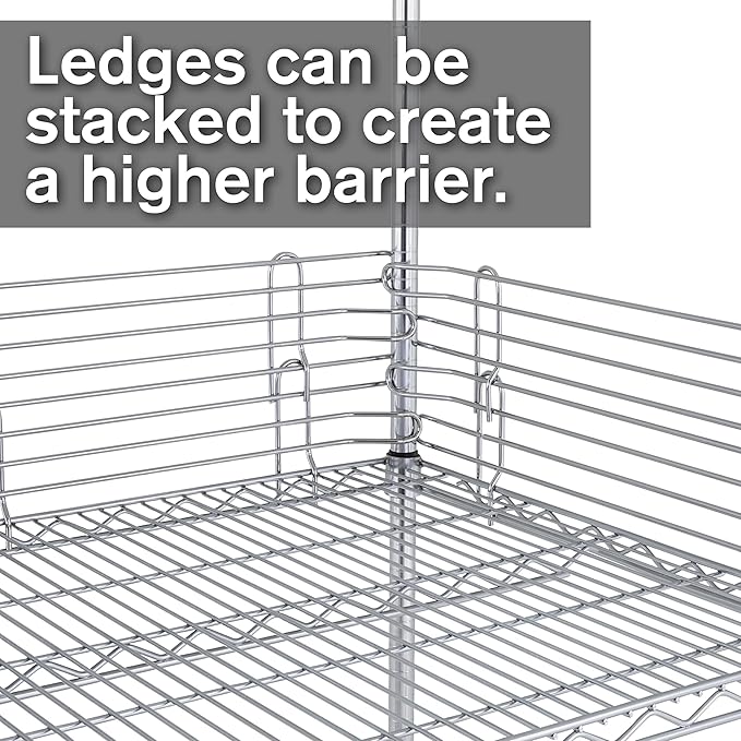Metro L24N-4C Super Erecta 4 High Stackable Ledge for Wire Shelving Chrome 24