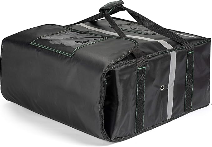 Homevative Insulated Pizza &amp Food Delivery Bag fits 4 Large Pizzas or Trays 20 x 20 x 8 Black