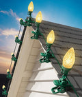 Brightown C9 LED Christmas Lights Outdoor 99 Feet 150 LED C9 String Lights with 150 Spring Clips Waterproof Connectable Christmas Tree Lights for Outside Roofline Patio Home Xmas Decor Warm White