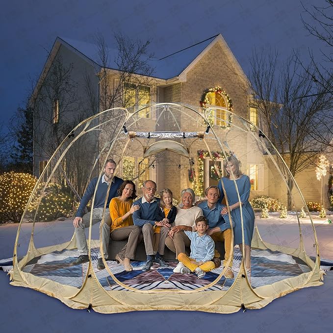 15x15FT Pop Up Bubble TentClear Dome Tent for 10-15 PeopleCamping Shelter for Sports WatchingParties Stargazing