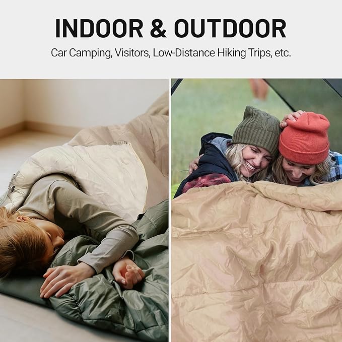 Backpacking Sleeping Bags for Adults Unzip to Blanket Waterproof Lightweight Camping Portable Sleeping Bags Outdoor Travel Hiking