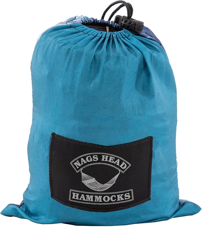 Nags Head Hammocks Double Jellyfish Camping Hammock with 2 Tree Straps Triple Stitched Durable Nylon Material Compact Design for Backpacking Travel Beach Backyard Patio Hiking
