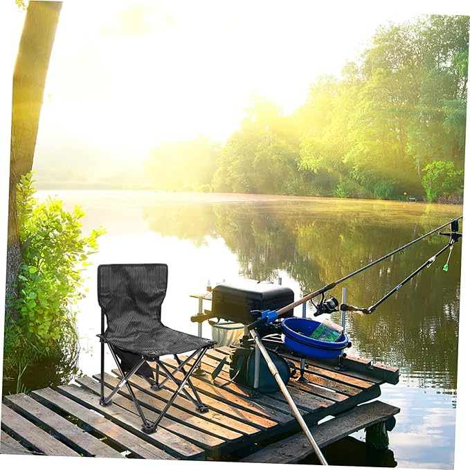 SUPVOX Portable Folding Beach Chair Carrying Bag Compact and Lightweight Outdoor Chair for Camping Fishing and Hiking and Comfortable Design for