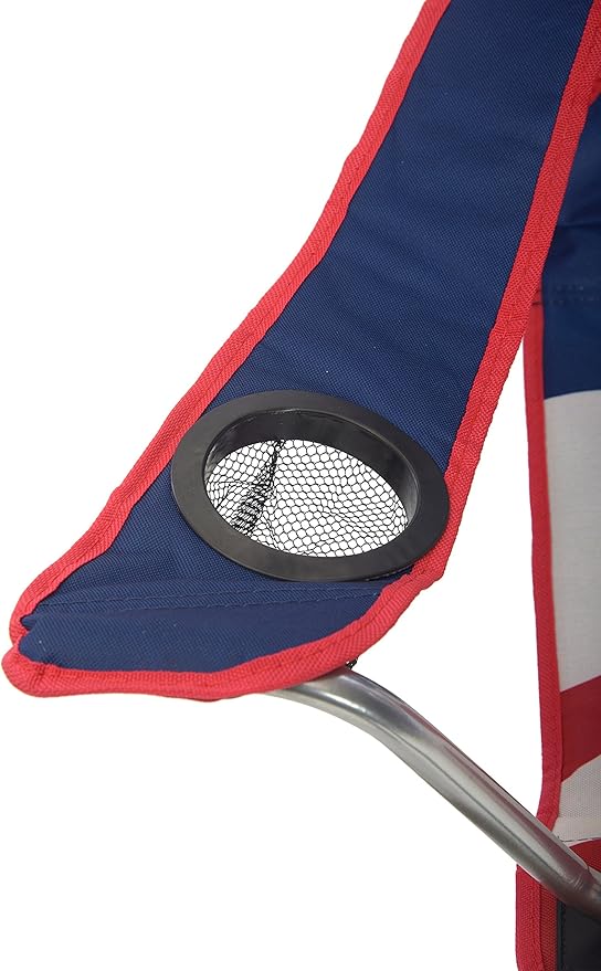 Quik Shade Adjustable Canopy Folding Shade Chair American Flag 0.8'l x 0.8'w x 1.3'h