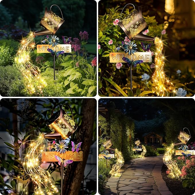 Solar Watering Can Light Solar Lights Outdoor Decor Garden Decor Lights for Yard IP65 Waterproof Hanging Lantern Lights Gifts for Women Mom for Yard Patio Lawn Pathway Landscape