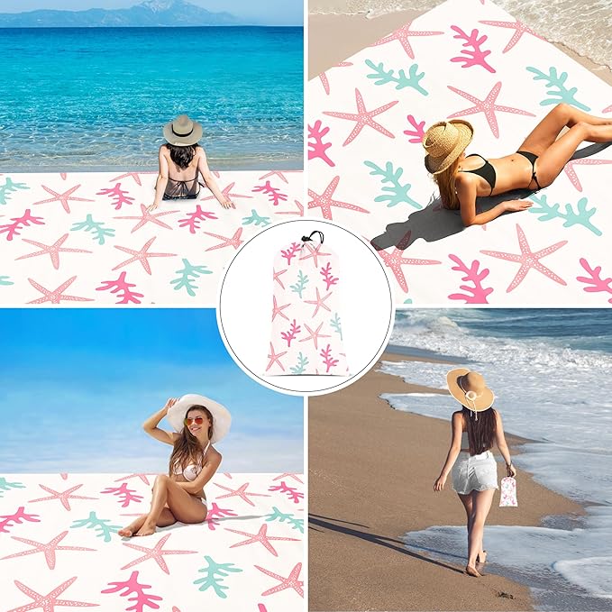 78''×86'' Beach Blanket Waterproof Sandproof Beach Mat Lightweight Outdoor Picnic Blanket for Travel Camping Hiking