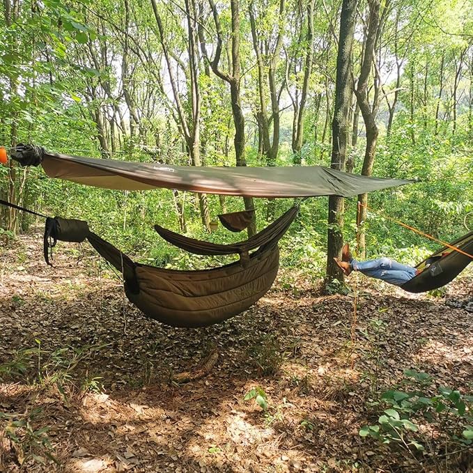 Onewind Premium Hammock Tarp Sleeve 12ft Camping Tent Rain Fly Snakeskin for Tarp Easy Storage and Display Hiking and Backpacking Lightweight and Durable Water Resistant OD Green