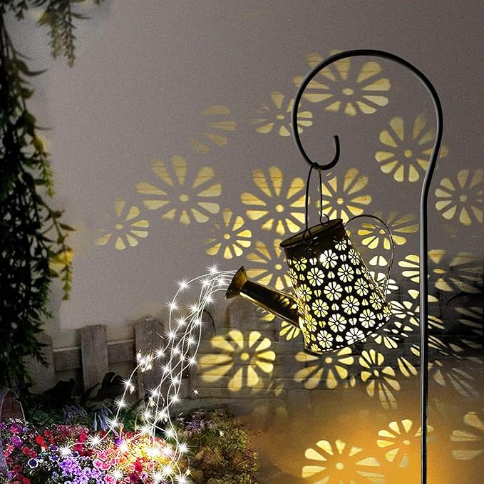 2 Pack Solar Watering Can with LightsSolar Outdoor Garden Decor Waterproof Hanging Lantern Landscape Lights Outside Decorations for Yard Lawn Patio Gardening Gifts.
