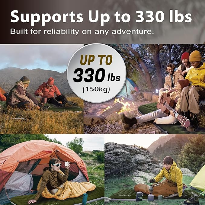 TREKOLOGY Sleeping Pad for Camping– Ultra-Lightweight 4 Thick Camping Mat with 7.2 R-Value for All Seasons– Compact Durable &amp Waterproof–Ideal for Backpacking Hiking and Outdoor Adventures UL
