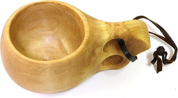 Nordic Art Store Kuksa Wooden Drinking Cup 16 for Hiking Camping Kitchen Outdoor