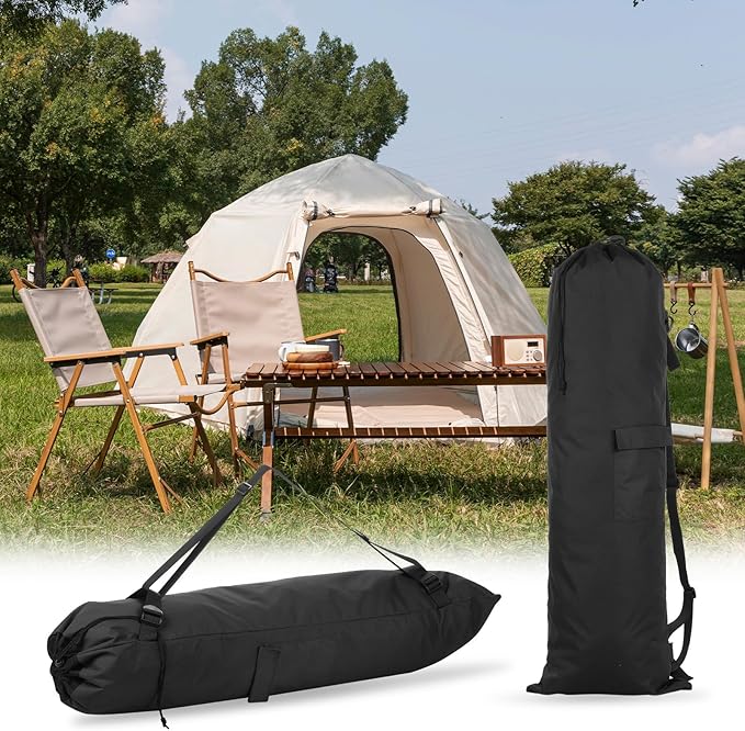 PATIKIL Foldable Camp Chair Replacement Bag Camping Chairs Folding Chair Carry Bag with Adjustable Shoulder Strap for Outdoor Camping Fishing Storage Black
