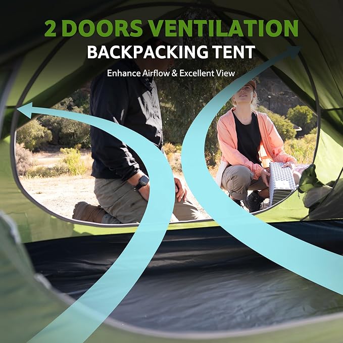 Naturehike Bleik 2-3 Person Camping Tent Waterproof Double Layer Lightweight Backpacking Tents for Camping