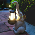 Elephant Solar Garden StatuesResin Elephant Figurine Decorations with Solar Lights Lantern Outdoor Figurines Lawn Garden Statue Decor Art for LawnYard Balcony Ornament.