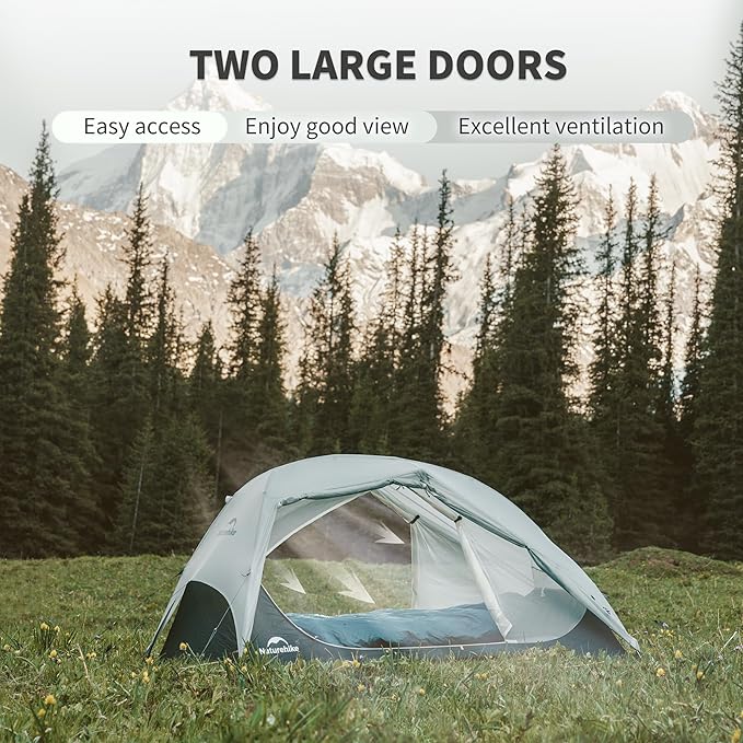 Naturehike Star River UL 2 Person Backpacking Tent Double Layer Waterproof Two Person Tents Lightweight Backpacking Cycling 2 Person Tent