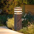 SLAWA 15In Pathway Lights Bronze E26 Outdoor Landscape Path Lights Die-Casted Aluminum Walkway Lights Modern Landscape Sideway Lighting IP65 Waterproof Patio Porch Exterior Floor Lamp with Bulbs