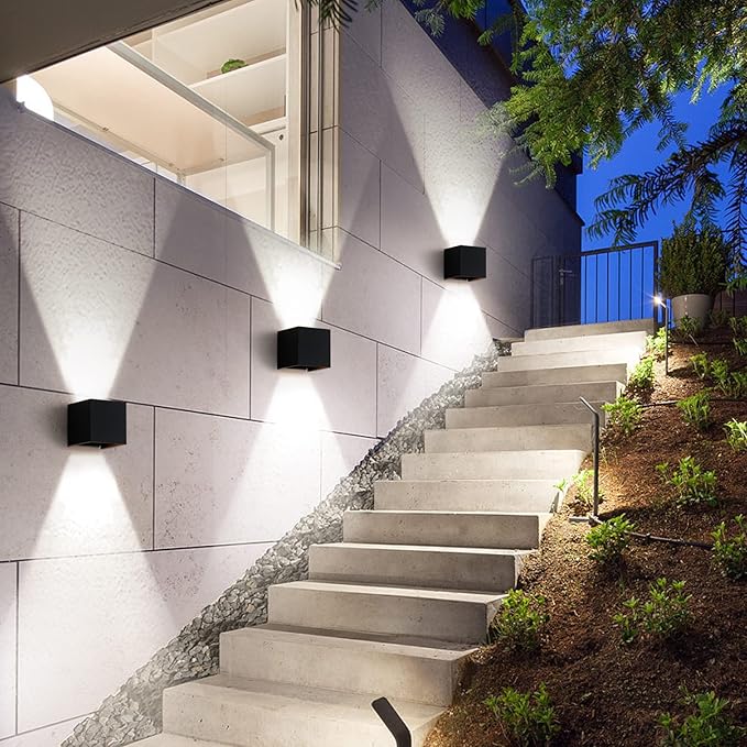 20W Outdoor Wall Light Modern Waterproof 6500K Porch Light Adjustable Up &amp Down Beam 2 Pack - YY-BD-020