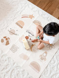 Uniklook Vegan Leather Reversible Multipurpose Paly mat Kids Infant Picnic Blanket - Waterproof Baby Splat mat for High Chair Sand Proof Beach Blanket Indoor Outdoor (Cosmic Terra)