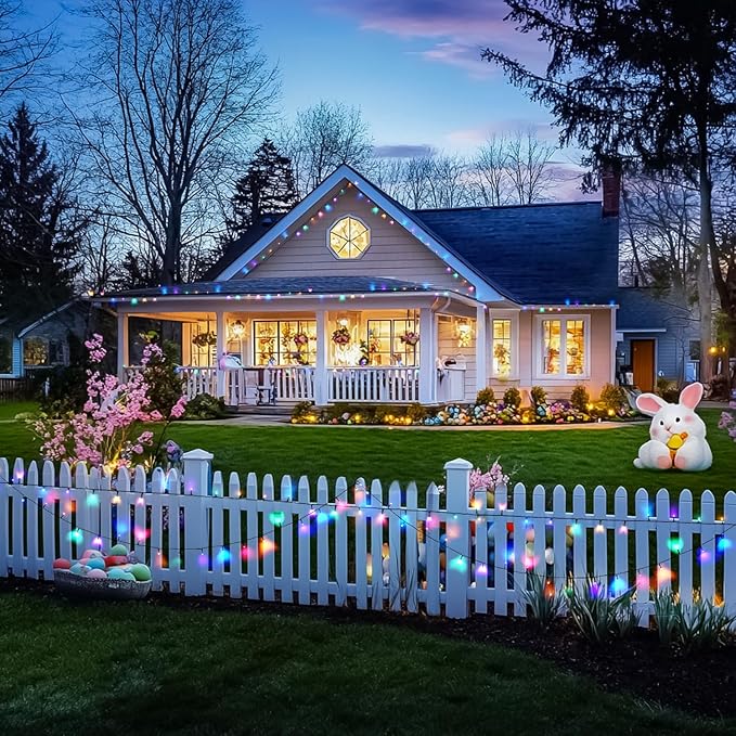 JMEXSUSS 2 Pack Solar String Lights Outdoor Waterproof Total 400 LED 151FT Solar Christmas Lights Outdoor 8 Modes Christmas Light for Outside Patio Yard Tree Decorations Pastel Multicolor