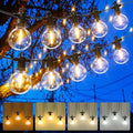 Outdoor String Lights 100FT 4-Color LED Patio Lights with 50 Shatterproof G40 Globe Bulbs Waterproof Hanging Lights for Outside Backyard Porch Balcony Gazebo 2700K/3000K/4000K/6000K