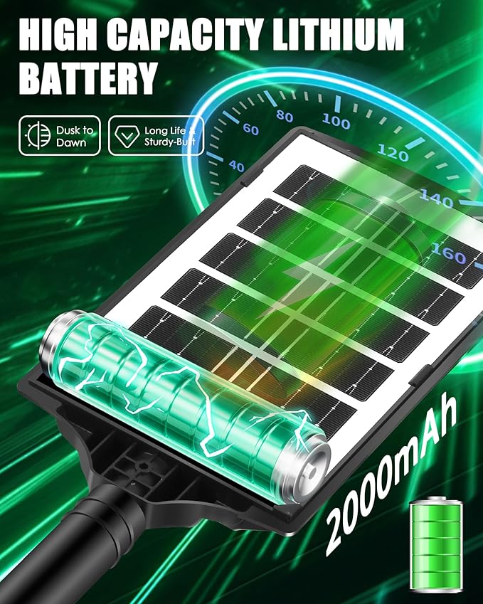 Solar Street Lights Outdoor 5000LM 6500K Solar Lights IP66 Waterproof with Motion Sensor &amp Dusk to Dawn led Solared Street Light Easy Installation Pack of 4