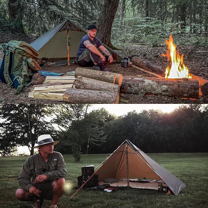 Onewind Lightweight Poncho Shelter Solitary Shelter Cape Silnylon Emergency Survival Shelter Ultralight Minimalist Shelter for Camping Hiking Backpacking Bug Out Bag