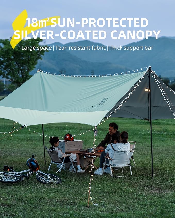 Beach Tent Camping Sun Shelter 13.78 x 14.1ft Easy to Set Up Beach Shade UPF 50+ Waterproof Beach Shade Tent for 10-12 Person Outdoor Tent for Beach Camping Fishing Picnic