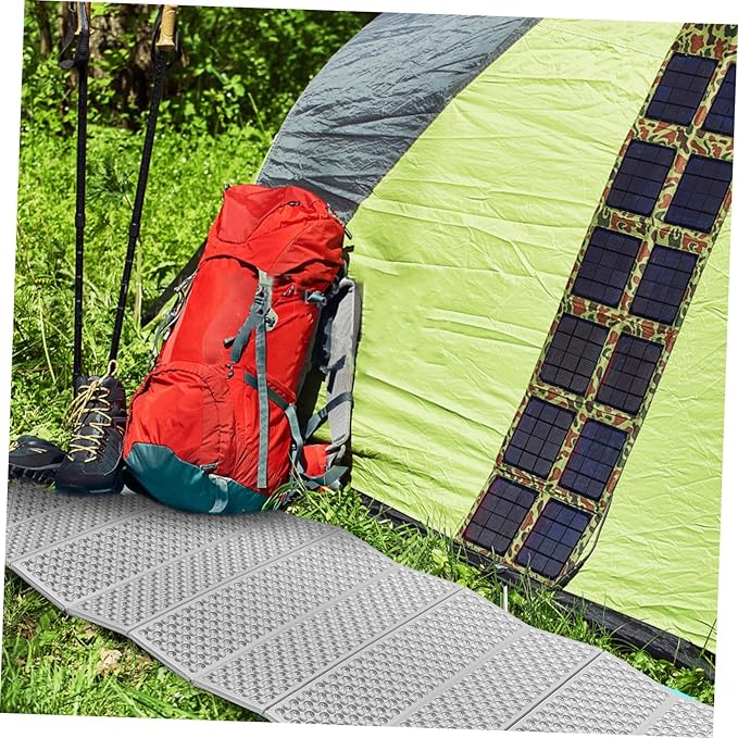 Egg Crate Folding Camping Mat Moisture Sleeping Pad Insulated Thermal Pad for Backpacking Outdoor Adventures Blue Membrane