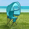 BrylaneHome Outdoor Oversized Canopy Tent Camp Chair Shade Folding Cupholder Zip Windows Storage Carrying Case Beach Yard Trip- Weight Capacity 350LB - Breeze