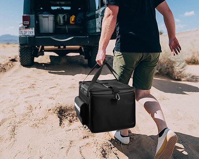 MyLifeUNIT Insulated Cooler Bag for Food &amp Pizza Delivery Bag Suitable for Car Bike Camping Picnic Beach Large Size