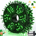JMEXSUSS 500 LED Green Christmas Lights 8 Modes St Patrick's Day Lights Outdoor Plug in 173ft Green String Light for St Patrick's Day Party Xmas Tree Decorations