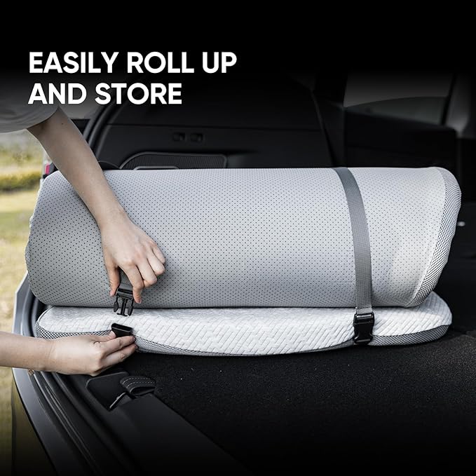 Camping Mattress for Tesla Model Y Foldable Memory Foam Mattress for Tesla Model Y Mid-Large SUV Sleeping Pad with Dual-Mode 4 Seasons Use for Road Trips &amp Car Camping