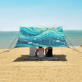 Shining Blue Water Spots Camping Sun Shelter Beach Tent Portable Beach Sun Shade Outdoor Canopy for Camping Trips Fishing Picnic